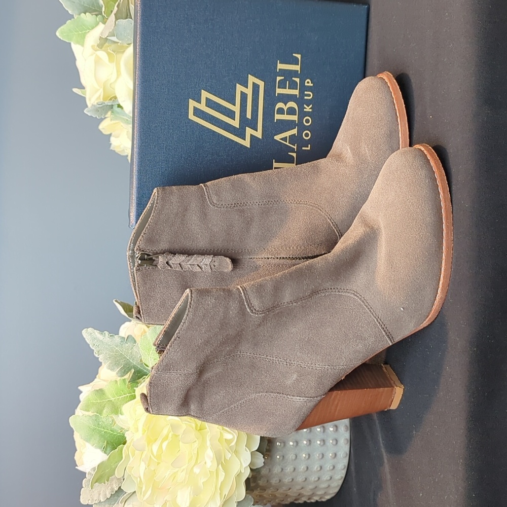 Joie Grey Cowboy Style Booties